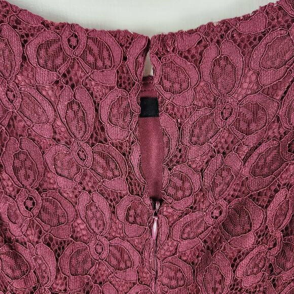 NWT Wisp Kalia Dress Size 2 Burgandy Lace Sleeveless - Picture 7 of 16
